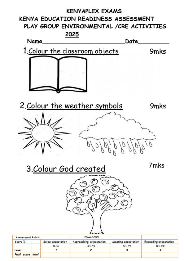 Preview page Playgroup-Environmental-and-Religious-Activities-End-of-Term-1-Examination-2025_3736_0.jpg