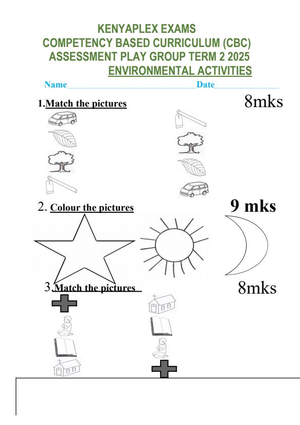 Preview page Playgroup-Environmental-and-Religious-Activities-Mid-Term-2-Exam-2025_4113_0.jpg