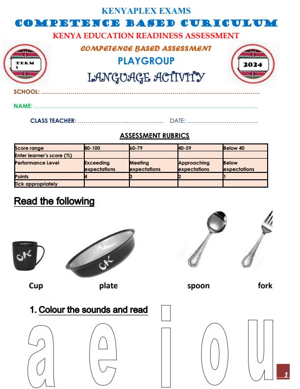 Preview page Playgroup-Language-Activities-Mid-Term-3-Exam-2024_3126_0.jpg