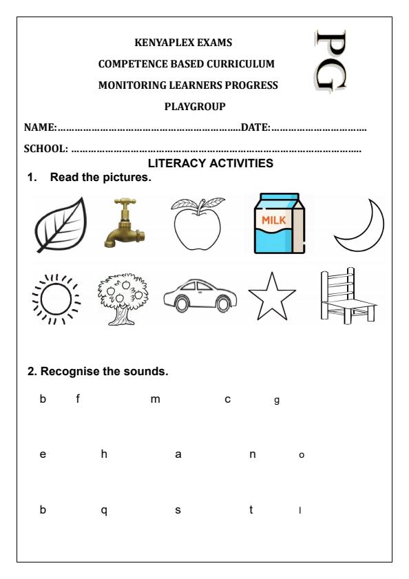 Preview page Playgroup-Literacy-Activities-Term-2-Opener-Exam-2025_3962_0.jpg