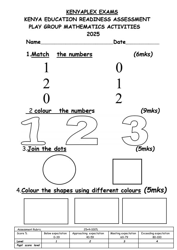 Preview page Playgroup-Mathematics-Activities-End-of-Term-1-Examination-2025_3738_0.jpg