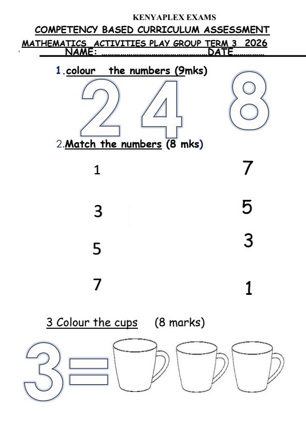 Preview page Playgroup-Mathematics-Activities-September-Assessment-Examination-2026_6677_0.jpg