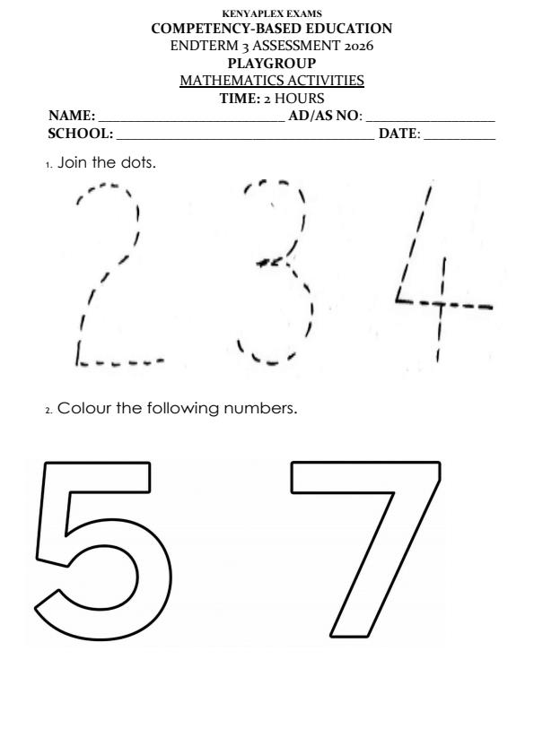 Preview page Playgroup-Mathematics-End-Term-3-Set-2-Exam-2026_7160_0.jpg