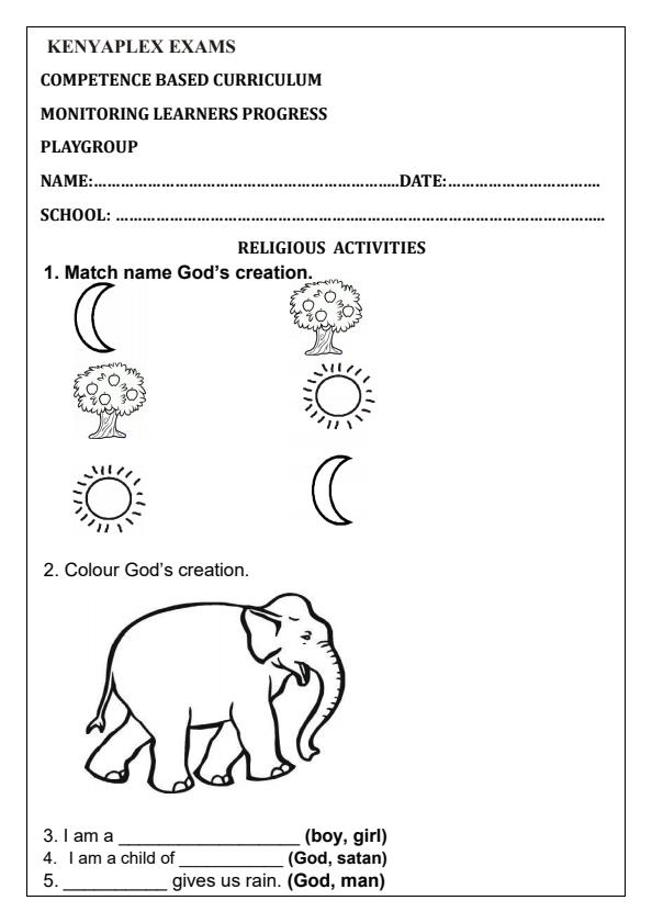 Preview page Playgroup-Religious-Activities-Term-3-Opener-Exam-2025_4459_0.jpg