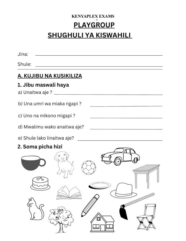 Preview page Playgroup-Shughuli-za-Kiswahili-Term-2-Operner-Exam-2026_5522_0.jpg