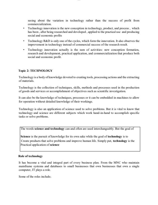 Page 3 –  BBA 204: Technology and Creativity Notes – Kenyaplex