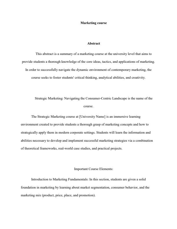 Page 1 – "Mastering the Art of Strategic Marketing: Unveiling Proven Techniques for Business Success" – Kenyaplex