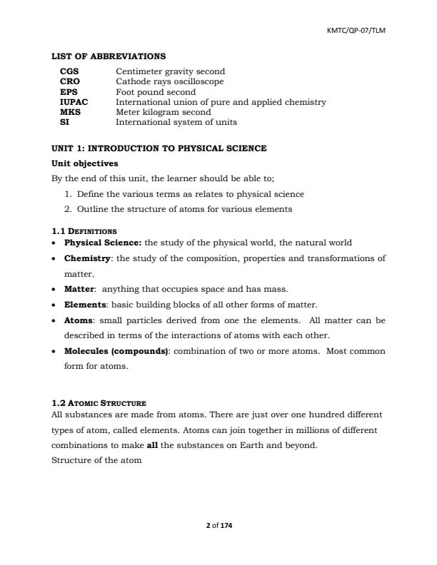 Page 2 – KMTC Physical Science Notes – Kenyaplex