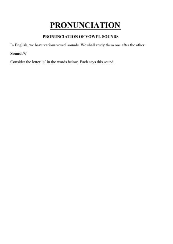 Page 1 – Form 1 Grammar Note on Pronunciation  – Kenyaplex