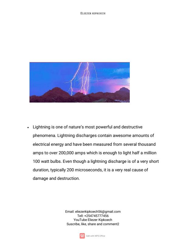 Page 2 – Lightning Protection Notes – Kenyaplex