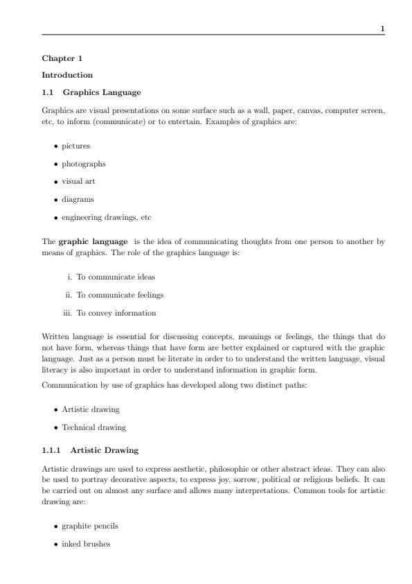 Introduction to Engineering Drawing Notes 10092