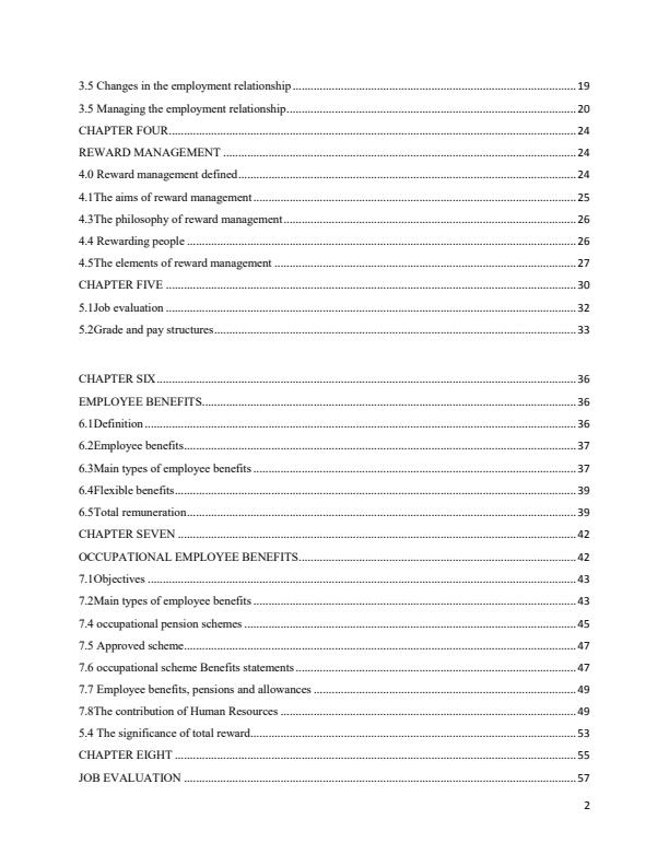 Page 2 – BHM 322: Work and Reward Notes – Kenyaplex