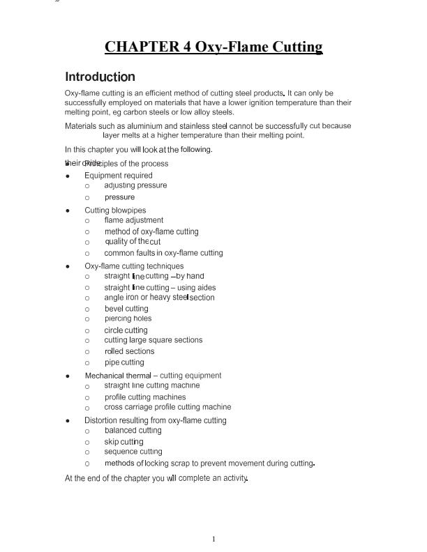 Page 1 – Fabrication Technology notes on  Oxy-Flame cutting  – Kenyaplex