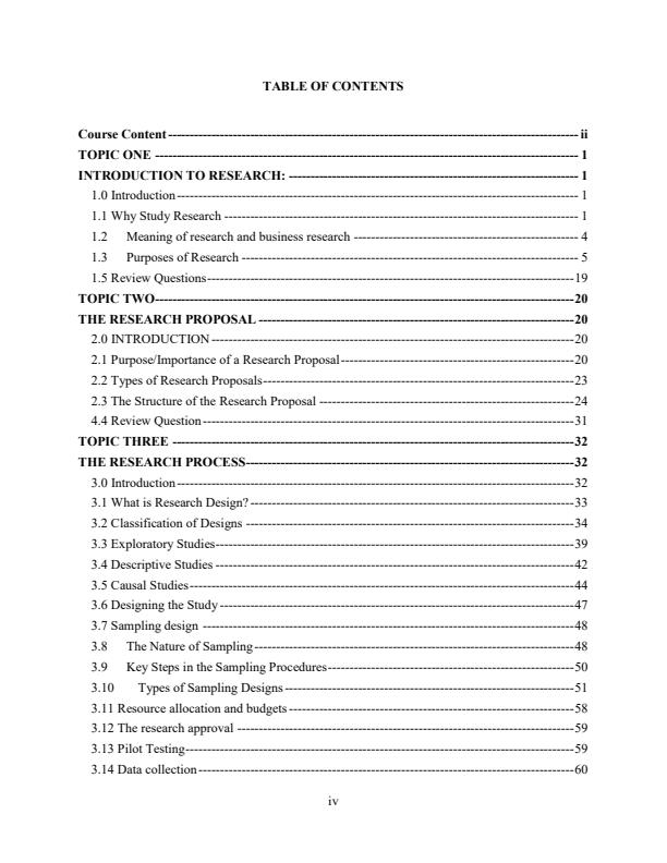 Page 1 – BBCU001 Business Research Methods Notes – Kenyaplex
