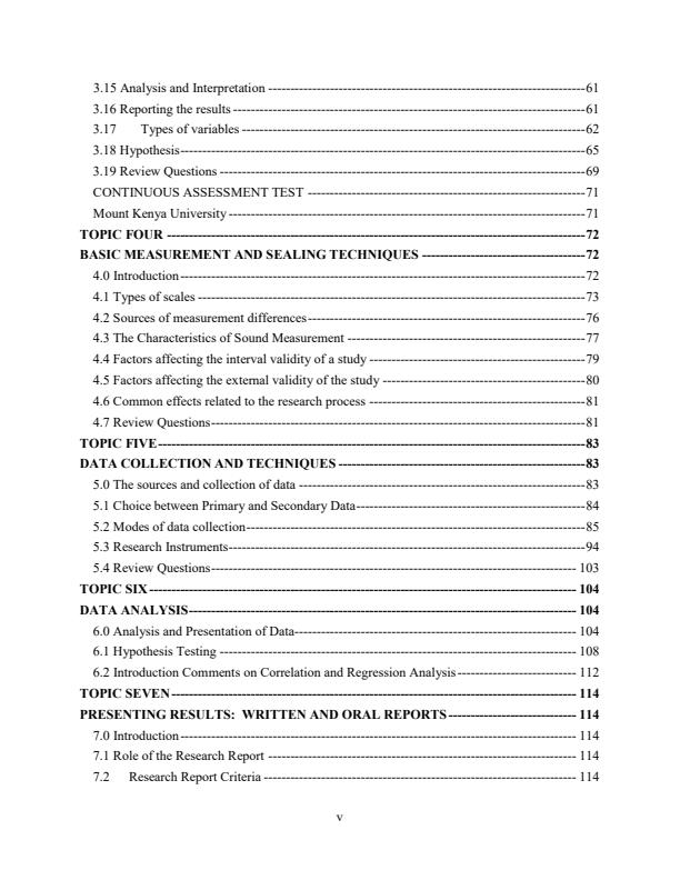 Page 2 – BBCU001 Business Research Methods Notes – Kenyaplex