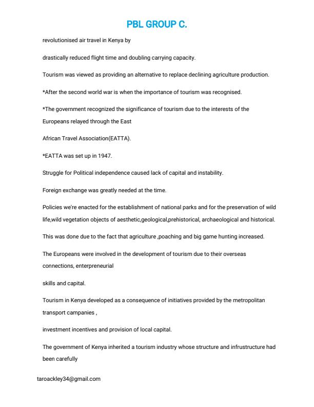 Page 2 – Evolution of Tourism in Egypt, Kenya and Colombia – Kenyaplex