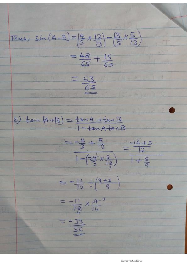 Page 2 – Trigonometric Identities and Formulas Handwritten Notes – Kenyaplex