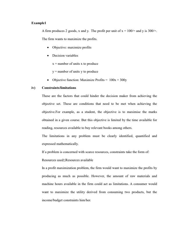 Page 4 – EES 300: Mathematics for Economists 3 Notes – Kenyaplex