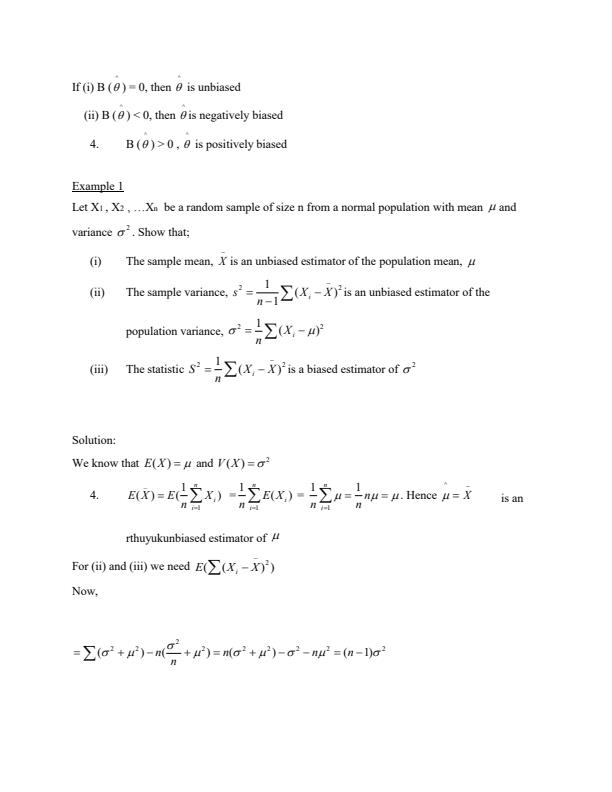 Page 4 – SST 305: Theory of Estimation Notes – Kenyaplex