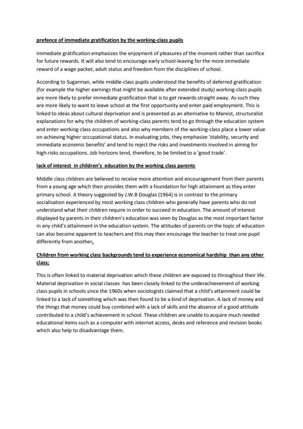 Page 1 – Preference of immediate gratification by the working class pupils – Kenyaplex