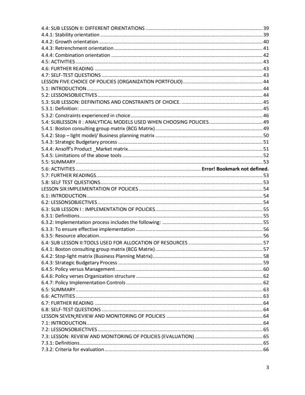 Page 3 – BBA 400: Business Policies and Decisions Notes – Kenyaplex