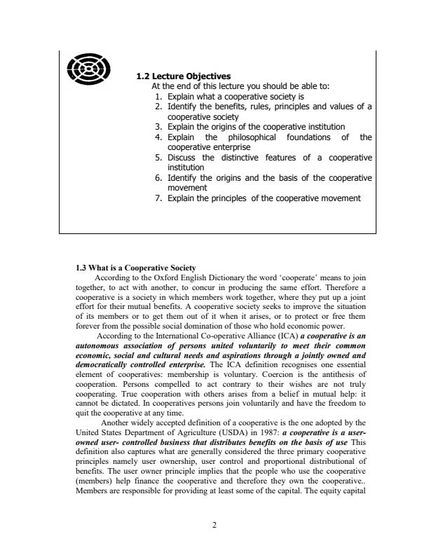 Page 2 – DBA 304: Principles of Cooperative Management Notes – Kenyaplex