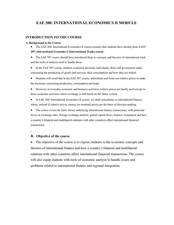 Page 2 – EAE 308: International Economics II Notes – Kenyaplex