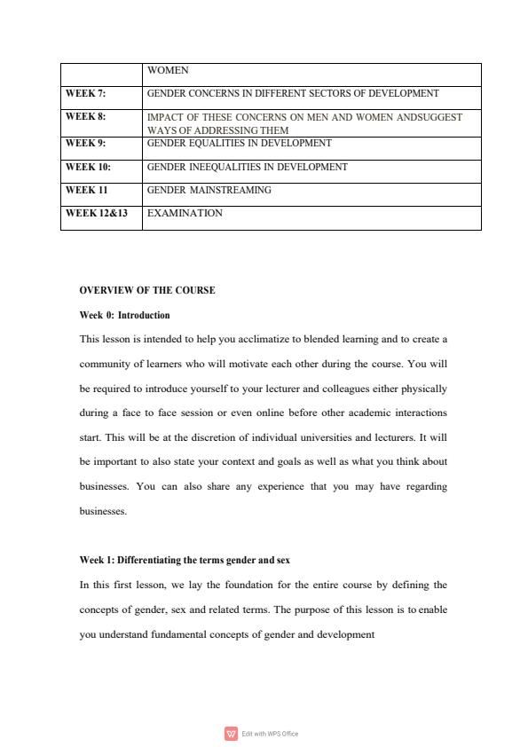 Page 3 – AGD 100: Introduction to Gender and Development Studies Notes – Kenyaplex