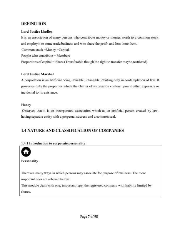 Page 3 – BBA 401: Company Law Notes – Kenyaplex