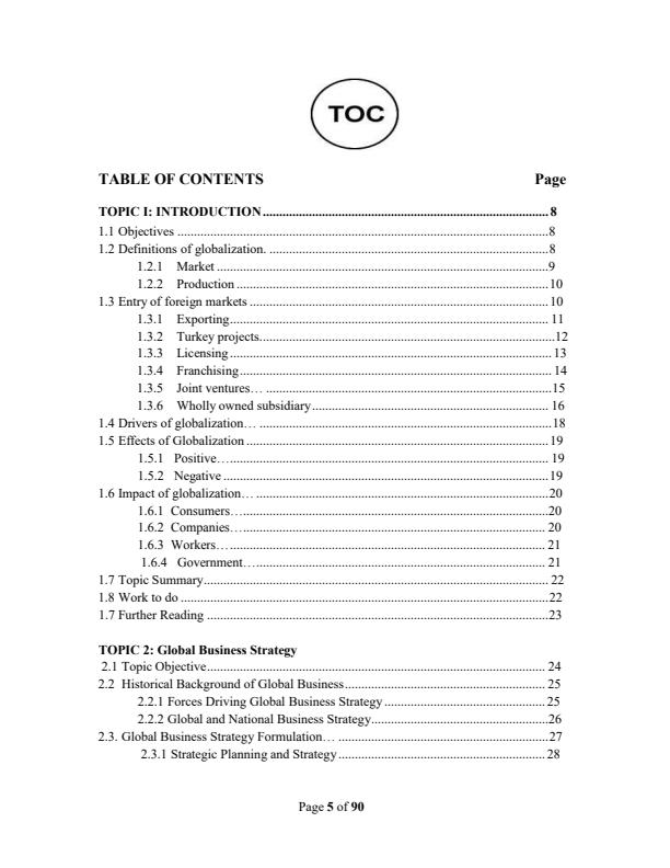 Page 1 – EAE 200: Economics of Global Business Lecture Notes – Kenyaplex