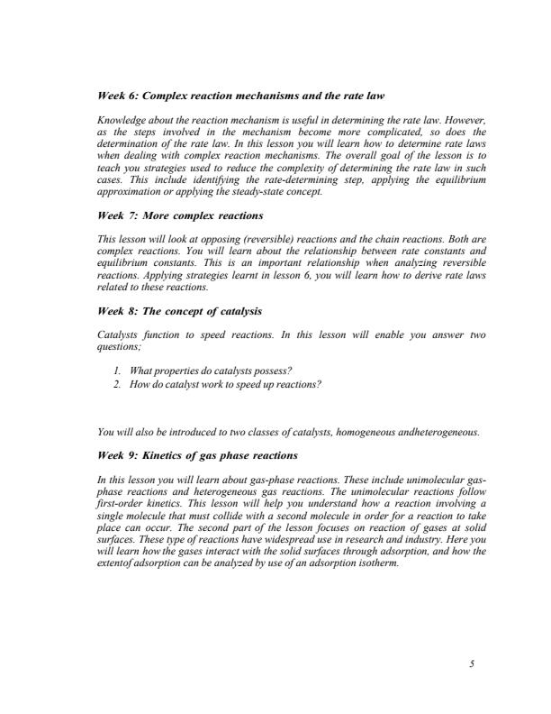 Page 4 – SCH 305: Chemical Kinetics Notes – Kenyaplex