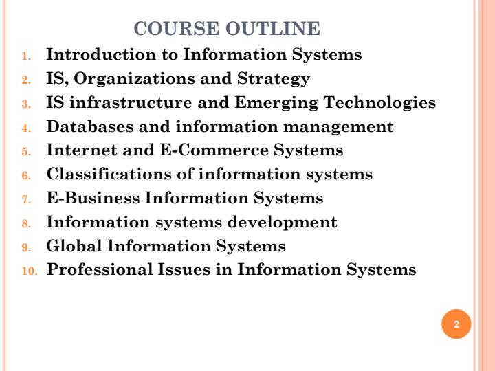 Page 2 – BMS 841: Management Information Systems Notes in PowerPoint – Kenyaplex