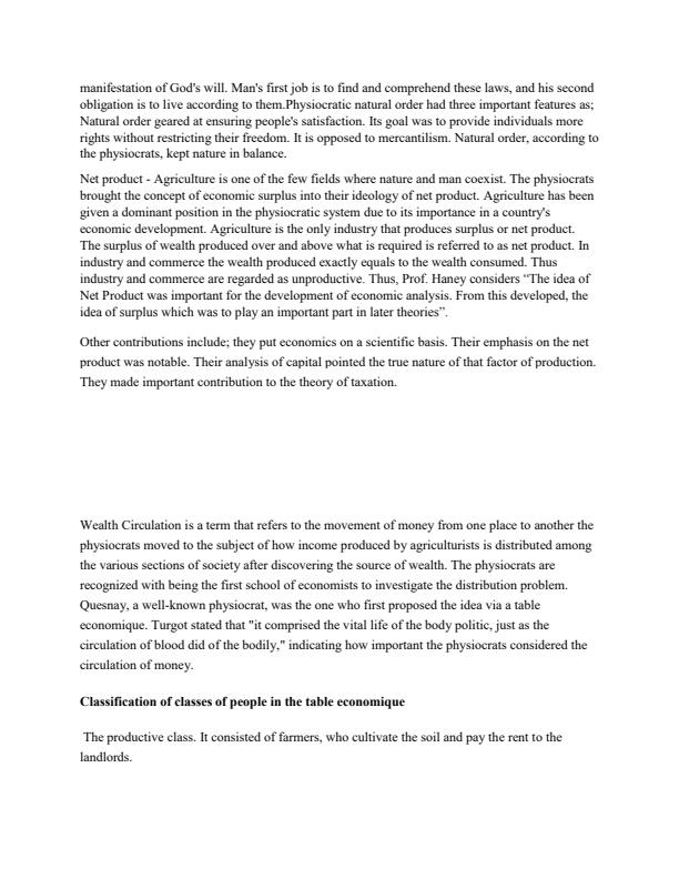 Page 2 – Discuss the ideas and contributions of Francis Quesnay’s table economique. Why is the table important in the history of economic thought? – Kenyaplex