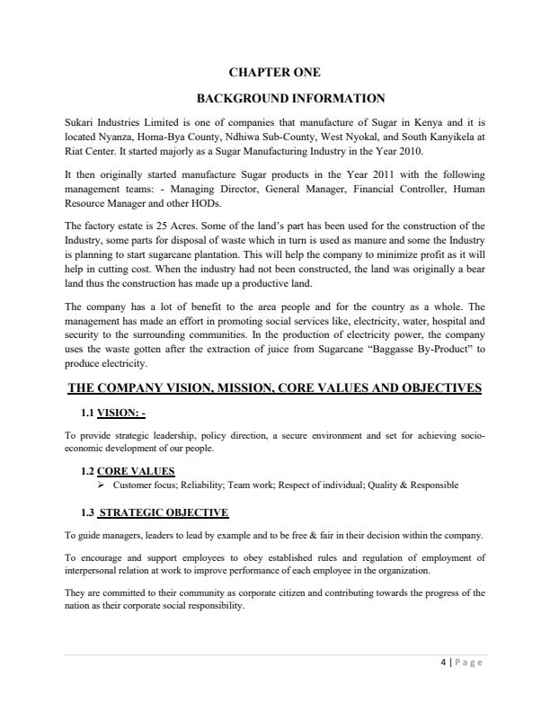 Sample Diploma in Mechanical Engineering Industrial Attachment Report