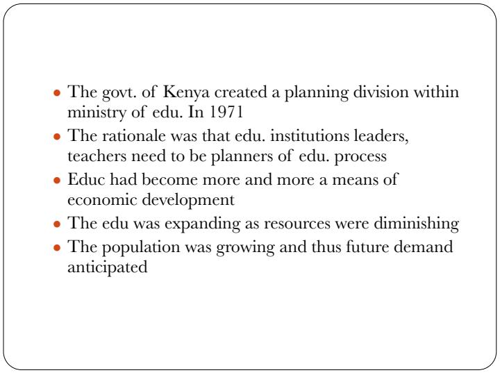 Page 4 – EMP 403: Economics of Education and Educational Planning Notes – Kenyaplex