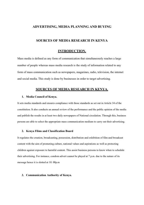 Page 1 – Sources of Media Research in Kenya – Kenyaplex