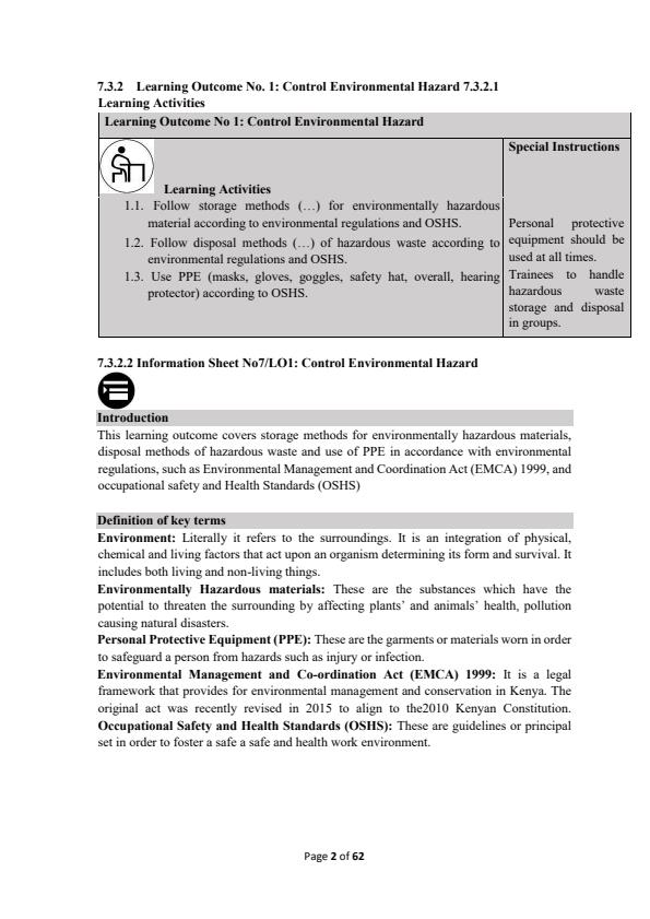 Page 2 – BUS/OS/BM/BC/06/5/A, Environmental Literacy/Demonstrate Environmental Literacy   – Kenyaplex