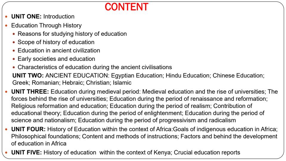 ED 102 History of Education Notes 10587