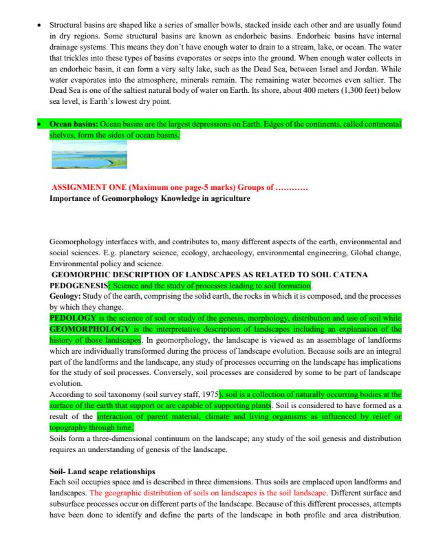 Page 3 – KSW B101: Introduction to Soil Science and Landforms Notes – Kenyaplex