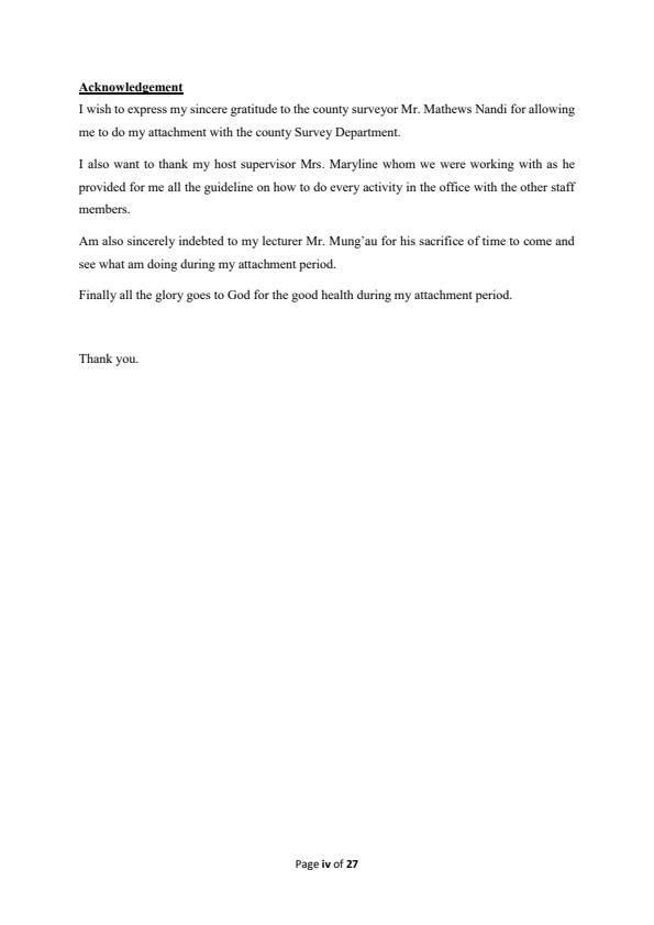 Page 4 – Land Survey Sample Attachment Report – Kenyaplex