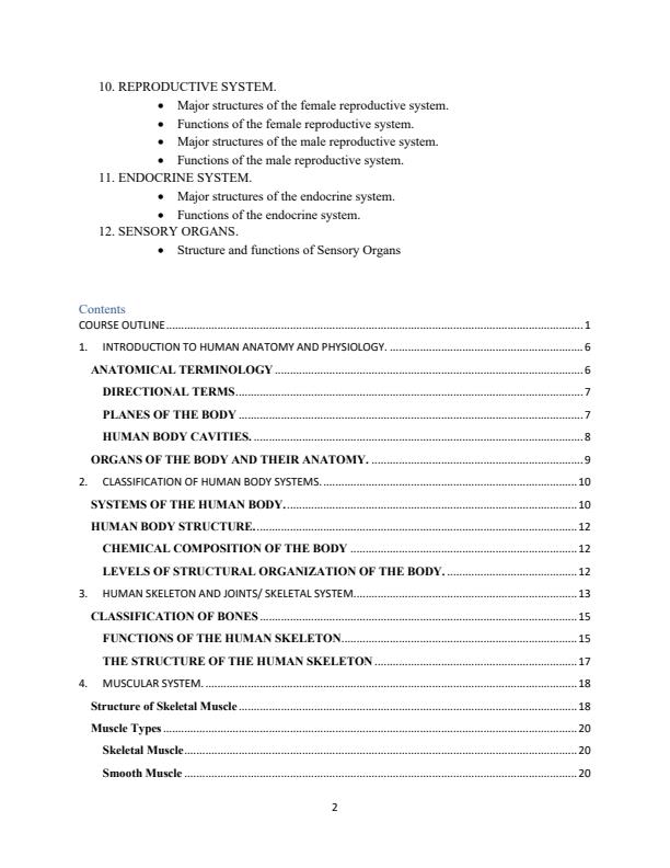 Page 2 – Human Anatomy and Physiology Notes – Kenyaplex