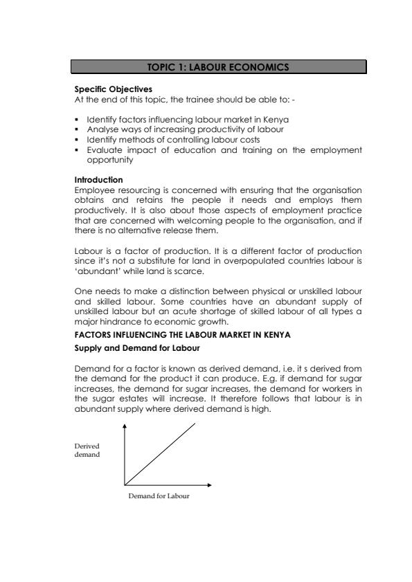 Page 5 – Employee Resourcing Notes: Higher Diploma in Human Resource Management – Kenyaplex