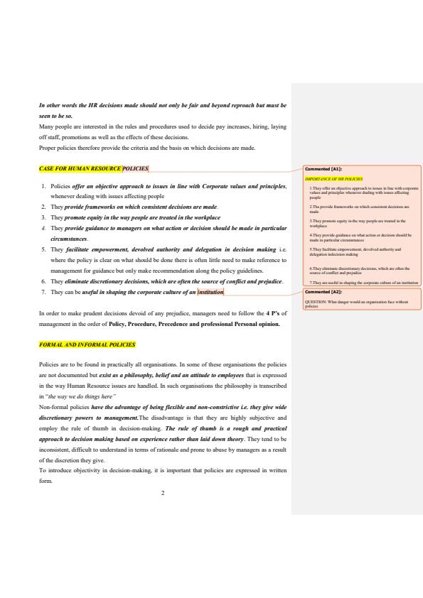 Page 2 – Personnel Administration Notes: Higher Diploma in Human Resource Management – Kenyaplex