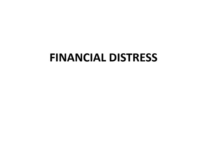 Page 1 – BAC 819 :Financial Analysis: Financial Distress Notes – Kenyaplex