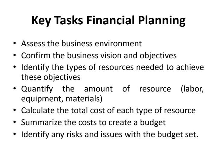 Page 3 – BAC 819 :Financial Analysis - Financial Planning and Control Notes – Kenyaplex