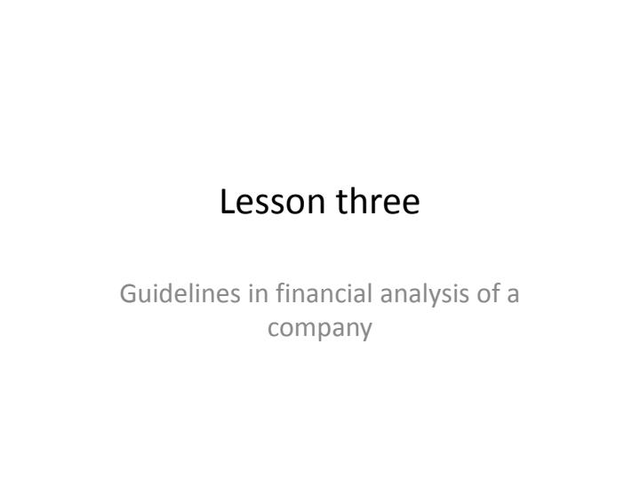 Page 1 – BAC 819 :Financial Analysis - Steps in Financial Planning Notes – Kenyaplex