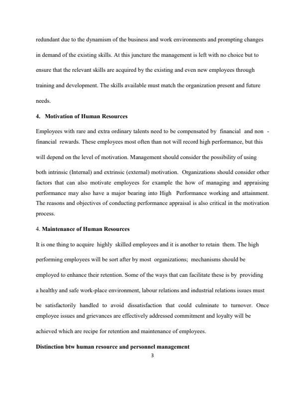 Page 3 – BHM 822 : Human Resource Management Notes – Kenyaplex