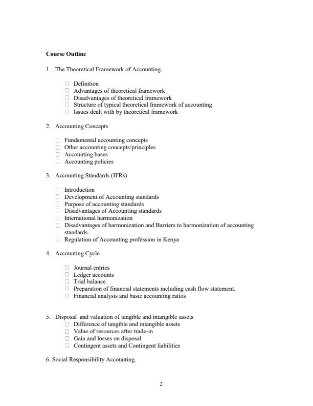 Page 2 – BAC 813: Financial Accounting Notes – Kenyaplex