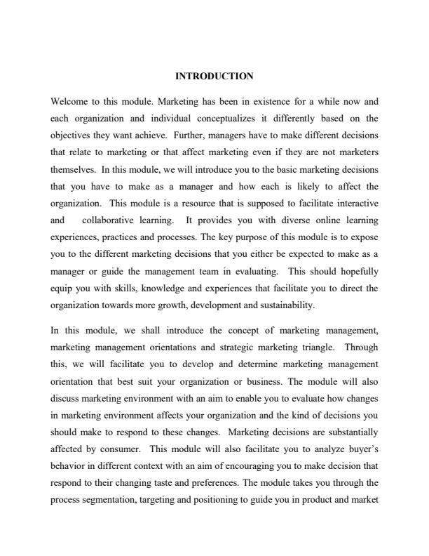 Page 1 – BBA 840: Marketing Management Notes – Kenyaplex