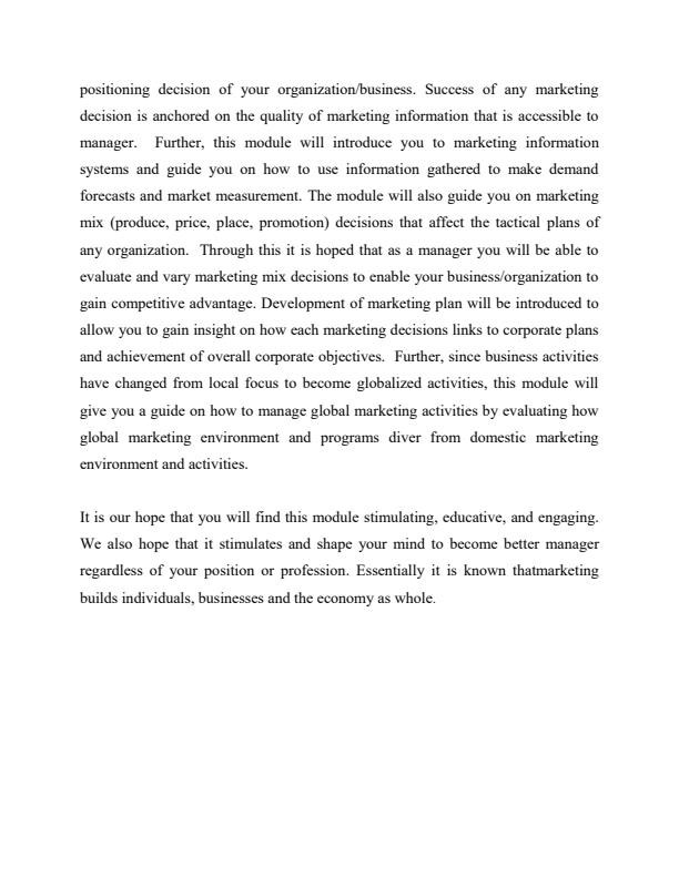 Page 2 – BBA 840: Marketing Management Notes – Kenyaplex